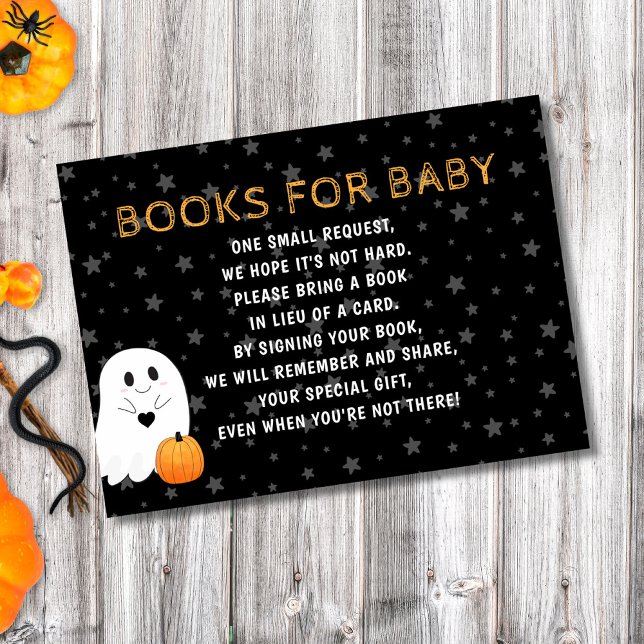 Tarjeta De Recepción Pequeños libros fantasma de Baby Shower para bebé (Subido por el creador)