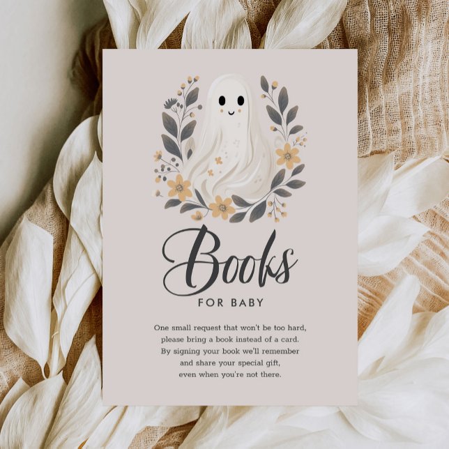 Tarjeta De Recepción Pequeños libros fantasma de Baby Shower para bebé (Subido por el creador)