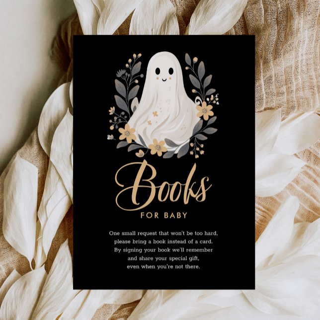 Tarjeta De Recepción Pequeños libros fantasma de Baby Shower para bebé (Subido por el creador)