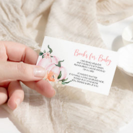 Tarjeta De Recepción Pequeños libros florales de calabaza para bebé