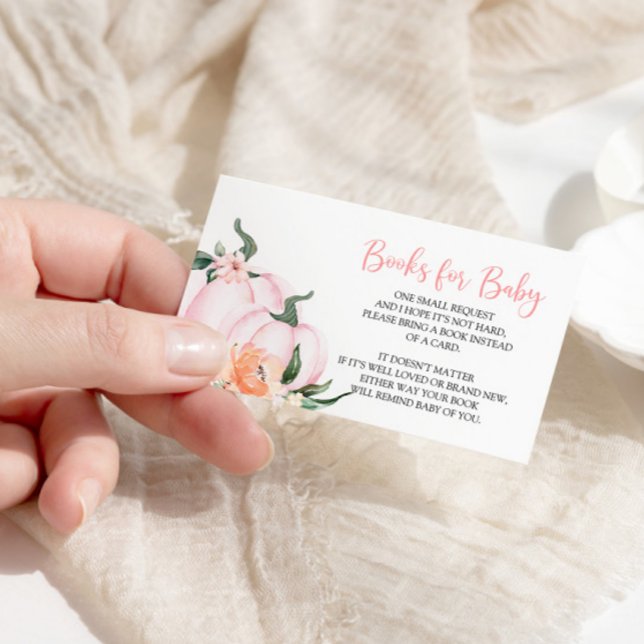 Tarjeta De Recepción Pequeños libros florales de calabaza para bebé (Subido por el creador)