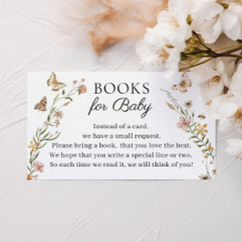 Tarjeta De Recepción Pequeños libros florales de flores silvestres para