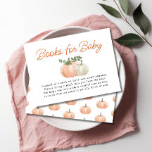 Pequeños libros para calabaza caen en Baby Shower