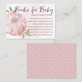 Tarjeta De Recepción Pequeños libros para calabaza caen en Baby Shower