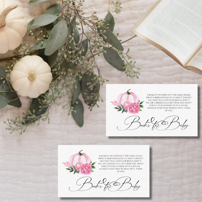 Tarjeta De Recepción Pequeños libros rosados de calabaza para el juego  (Subido por el creador)