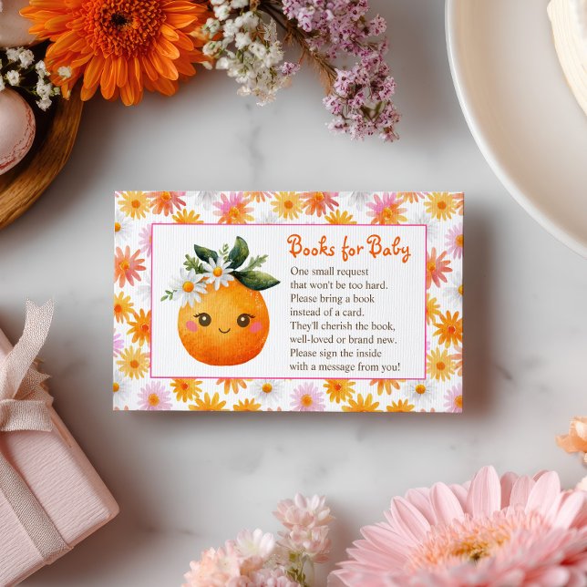 Tarjeta De Recepción Pequeños Naranjas de flores de fruta para bebés (Subido por el creador)
