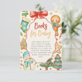 Tarjeta De Recepción Pequeños Navidades de cookies Libros de Baby Showe