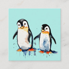 Tarjeta De Recepción Pequeños pingüinos