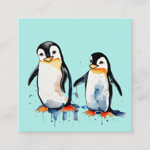 Tarjeta De Recepción Pequeños pingüinos