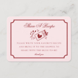 Tarjeta De Recepción Perfect Match Made in Heaven Pink Share a Recipe