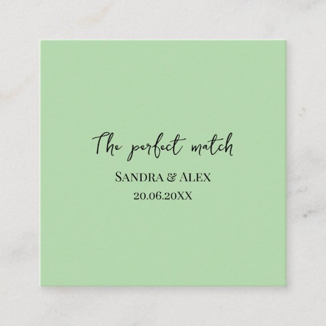 Tarjeta De Recepción Perfect Match Wedding Matchbox – Edición Premium (Anverso)