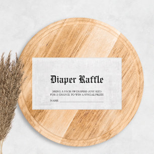 Tarjeta De Recepción Periódico Baby Shower Diaper Raffle