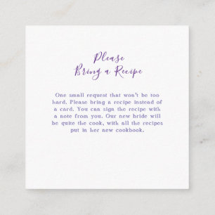 Tarjeta De Recepción Periwinkle Pressed Wildflower Boho Bridal Shower