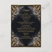 Perla de Diamante de Oro Negro Arco Formal de Lujo