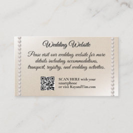 Tarjeta De Recepción Perlas románticas