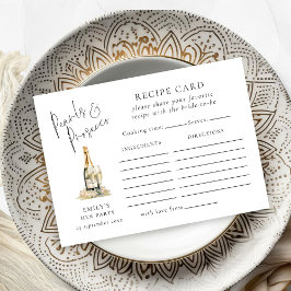 Tarjeta De Recepción Perlas y Fiesta de la receta de Prosecco