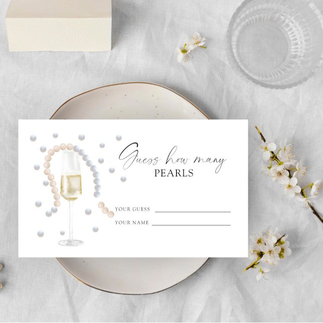 Tarjeta De Recepción Perlas y Prosecco - adivinen cuántas perlas (Subido por el creador)