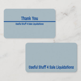 Tarjeta De Recepción Personalizable azul simple Gracias Cartas