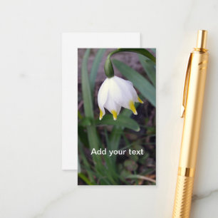 Tarjeta De Recepción Personalizable de vernum de Leucojum Snowflake de