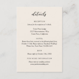 Tarjeta De Recepción Personalizable Dusty Rosa