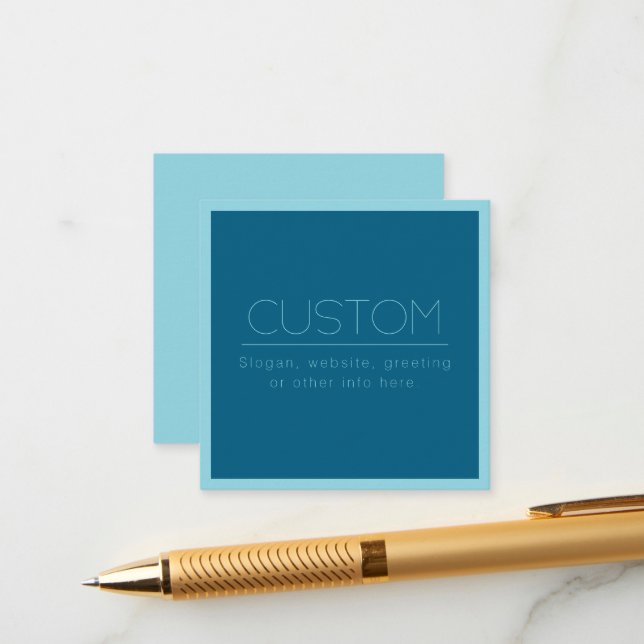 Tarjeta De Recepción Personalizable Texto moderno | Azul de huevo de Oc (Anverso/Reverso In Situ)
