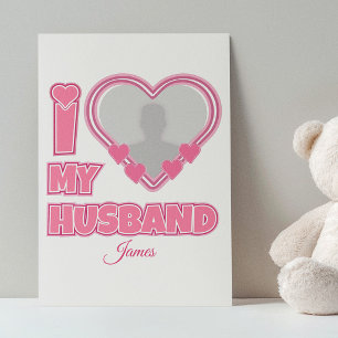 Tarjeta De Recepción Personalizado Amo a mi esposo – Agregar foto y nom