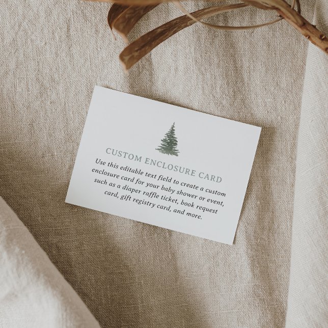 Tarjeta De Recepción Personalizado Baby Shower de árbol de pino de mont (Subido por el creador)