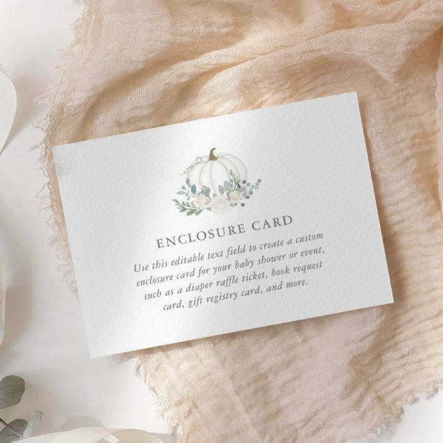 Tarjeta De Recepción Personalizado Baby Shower de Calabaza Floral (Subido por el creador)