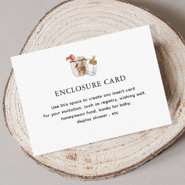 Tarjeta De Recepción Personalizado Baby Shower Hot Chocolate Winter