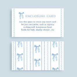 Tarjeta De Recepción Personalizado Blue Bow Boy Baby Shower