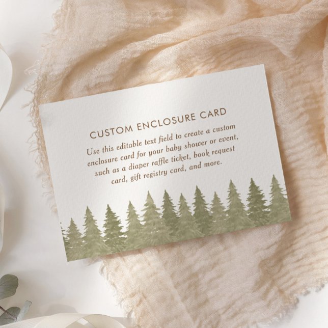 Tarjeta De Recepción Personalizado de Baby Shower de Woodland (Subido por el creador)