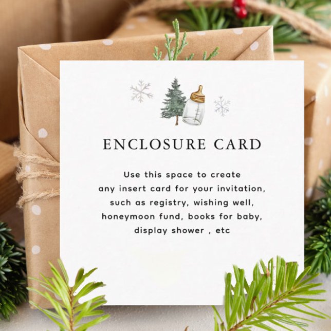 Tarjeta De Recepción Personalizado de Baby Shower Snowflake Mountain Wi (Subido por el creador)