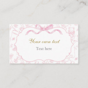 Tarjeta De Recepción Personalizado de Chica Baby Shower Bow rosa