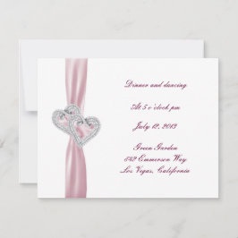 Tarjeta de recepción personalizado de corazones ro