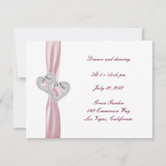 Tarjeta de recepción personalizado de corazones ro