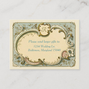 Tarjeta De Recepción Personalizado de cosecha francesa