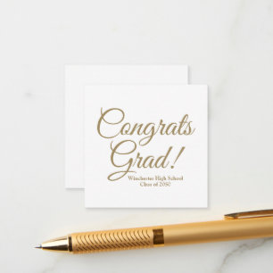 Tarjeta De Recepción Personalizado de escritura de grado de felicitacio