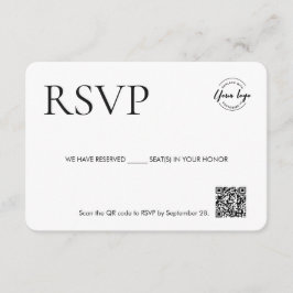 Tarjeta De Recepción Personalizado de eventos corporativos logotipo asi
