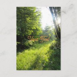 Tarjeta De Recepción Personalizado de Green Forest Meadow