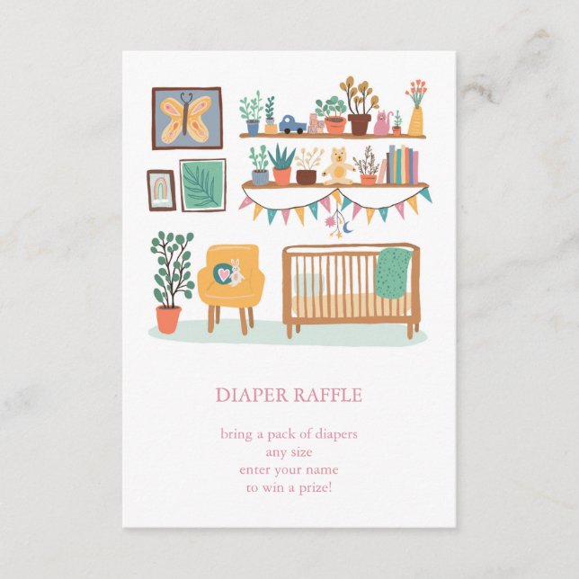 Tarjeta De Recepción Personalizado de Ilustracion de enfermería cuta Di (Anverso)