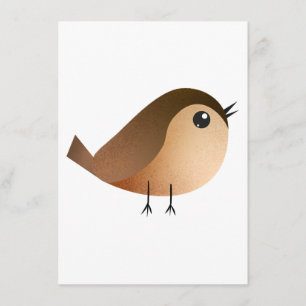 Tarjeta De Recepción Personalizado de pájaro de Sparrow