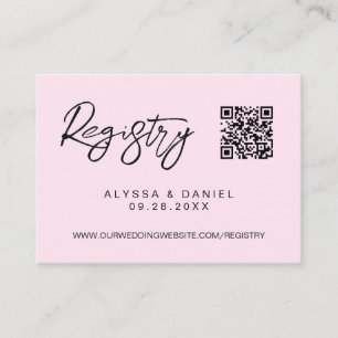 Tarjeta De Recepción Personalizado de registro del boda de código QR mo