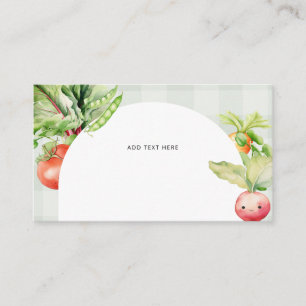 Tarjeta De Recepción Personalizado de verduras infantiles de producción