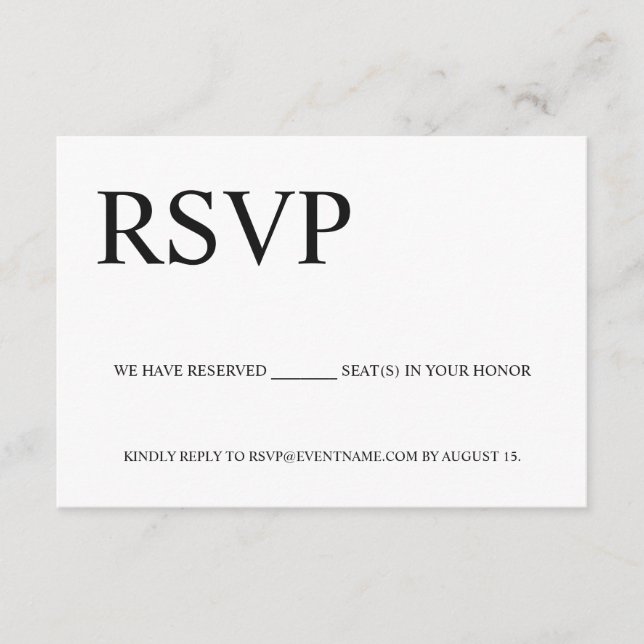 Tarjeta De Recepción Personalizado Evento sencillo para empresas Logoti (Anverso)