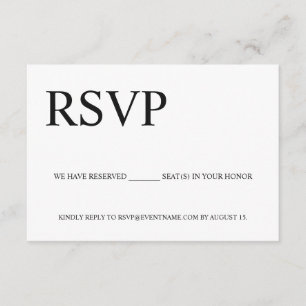Tarjeta De Recepción Personalizado Evento sencillo para empresas Logoti