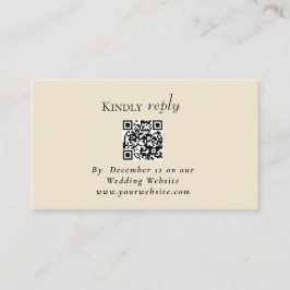 Tarjeta De Recepción Personalizado fotográfico moderno código qr rsvp