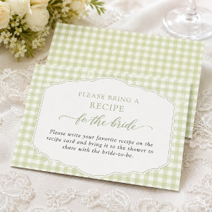 Tarjeta De Recepción Personalizado Gingham Está Fresca En El Mercado