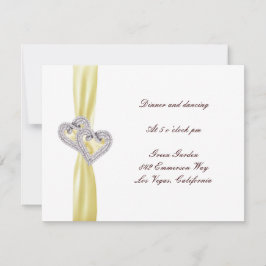 Tarjeta de recepción personalizado Lemon Hearts