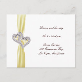 Tarjeta de recepción personalizado Lemon Hearts