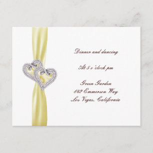 Tarjeta de recepción personalizado Lemon Hearts